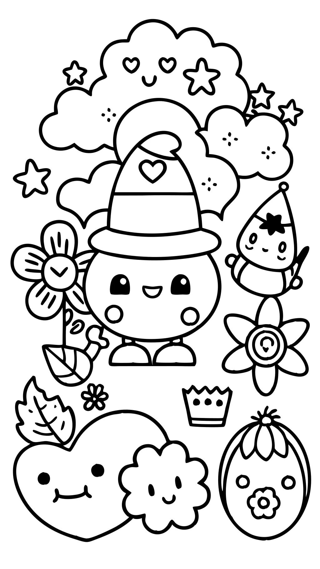 coloriages de doodle mignon